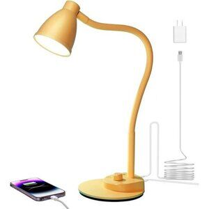 LED Desk Lamp with USB Auto Dimming Adjustable Gooseneck for Office Dorm